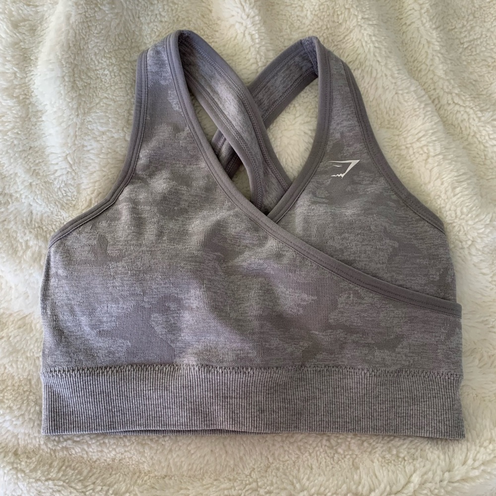 Gymshark grey camo bra
